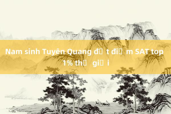 Nam sinh Tuyên Quang đạt điểm SAT top 1% thế giới