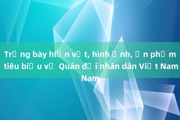 Trưng bày hiện vật， hình ảnh， ấn phẩm tiêu biểu về Quân đội nhân dân Việt Nam