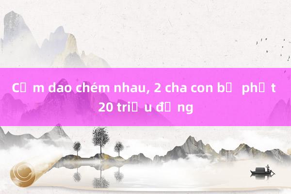 Cầm dao chém nhau， 2 cha con bị phạt 20 triệu đồng