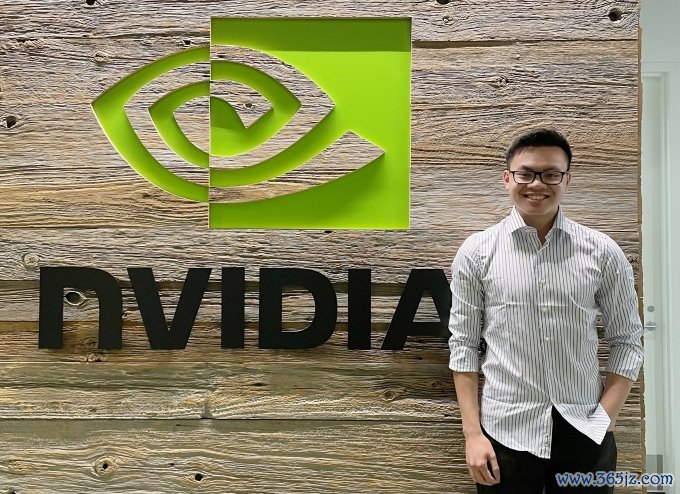 Nhật Quang khi thực tạo ở Nvidia. Ảnh: Nhân vật cung cấp